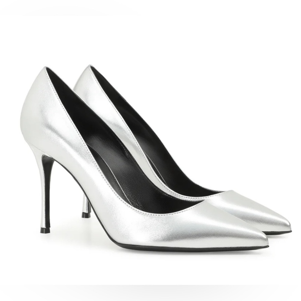 Sergio Rossi - Silver Leather GODIVA PUMP